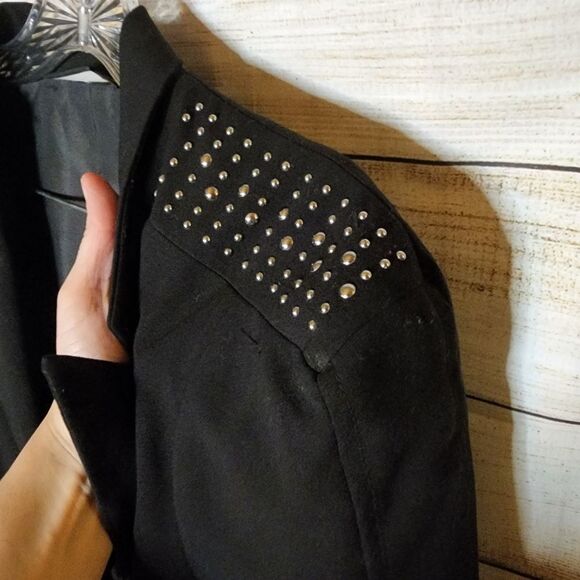 Allen B. by Allen Schwartz Black Embellished Blazer Size Medium - Picture 8 of 11